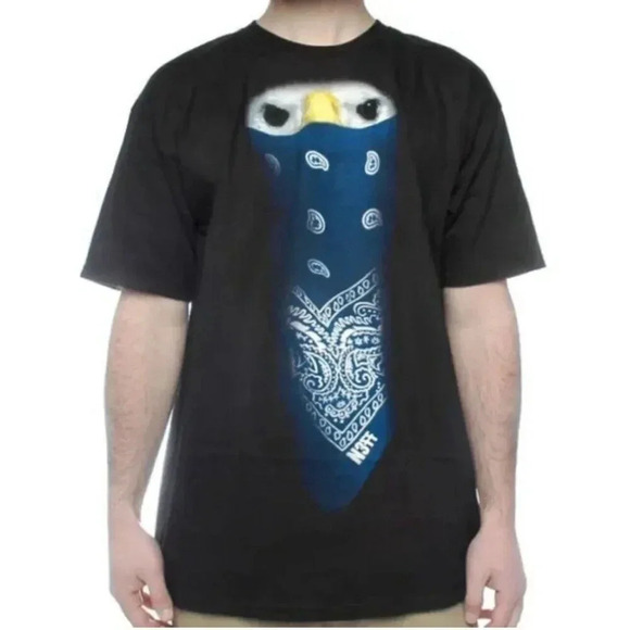 Neff Eagle Men’s Black T-Shirt Size S Graphic Tee Short Sleeve New - Picture 1 of 11